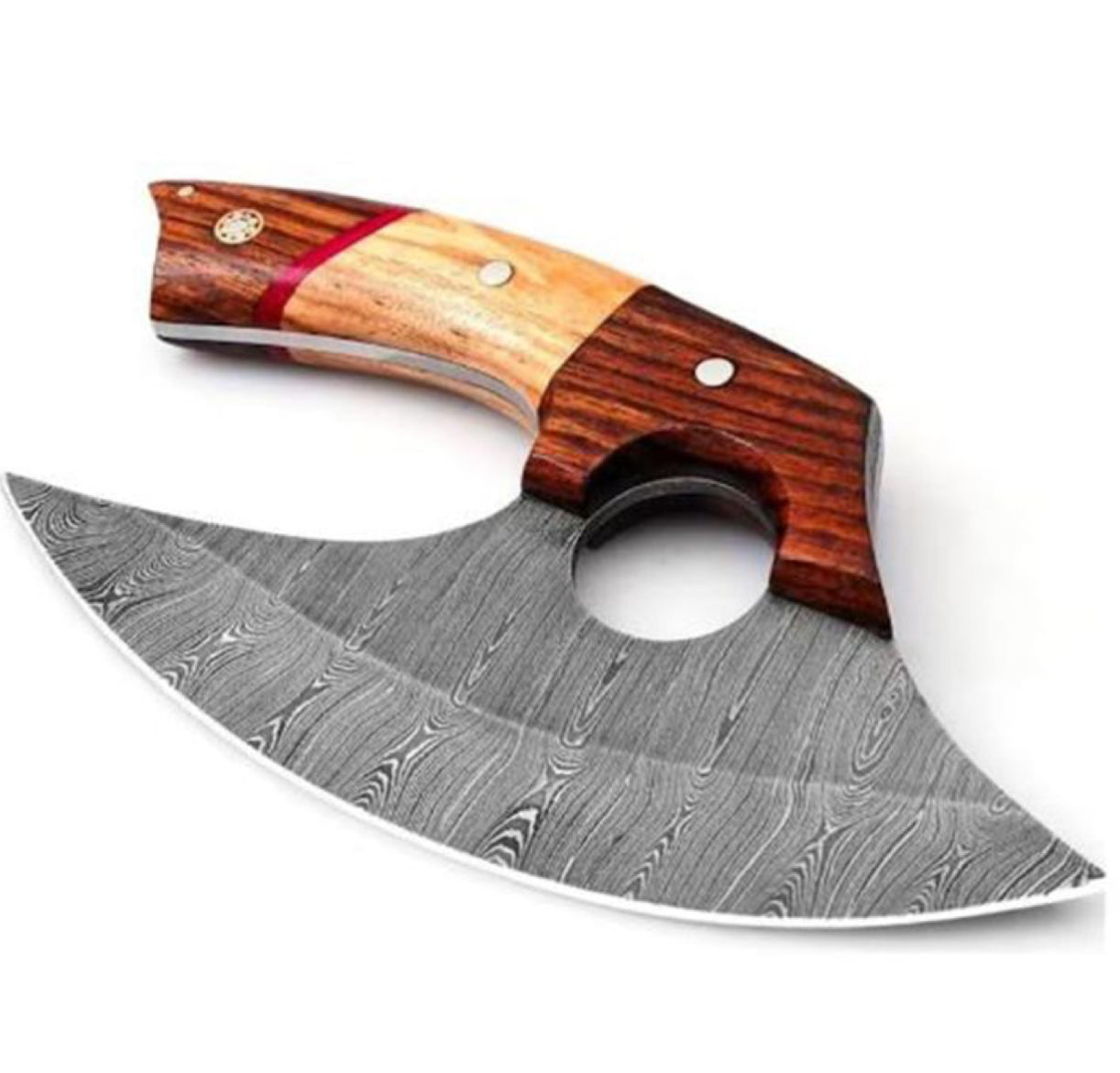 Handmade Damascus Steel Pizza Cutter – Unique Kitchen Tool