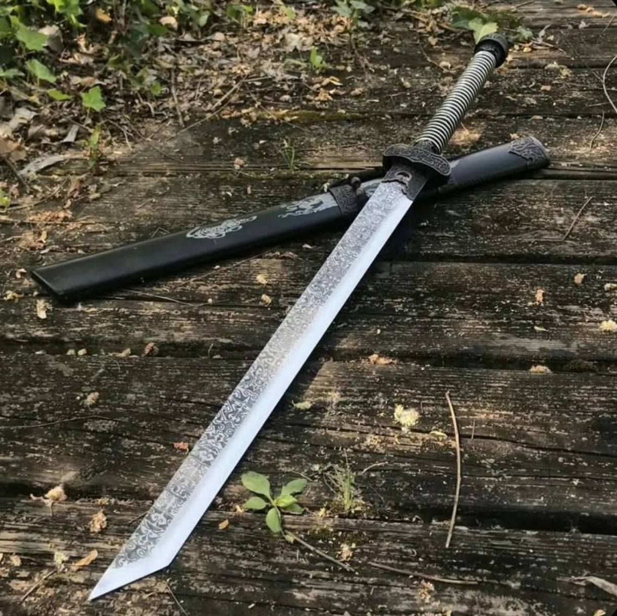 Handmade 25” D2 Steel Sword with Scabbard