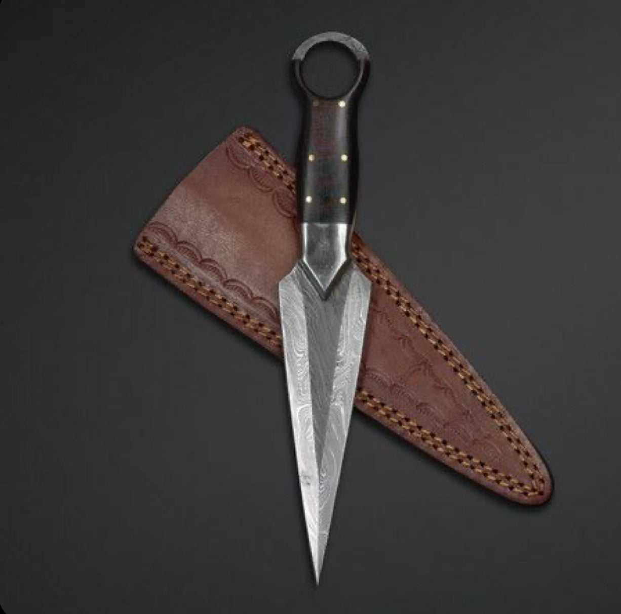 Handmade Damascus Steel Throwing Knife