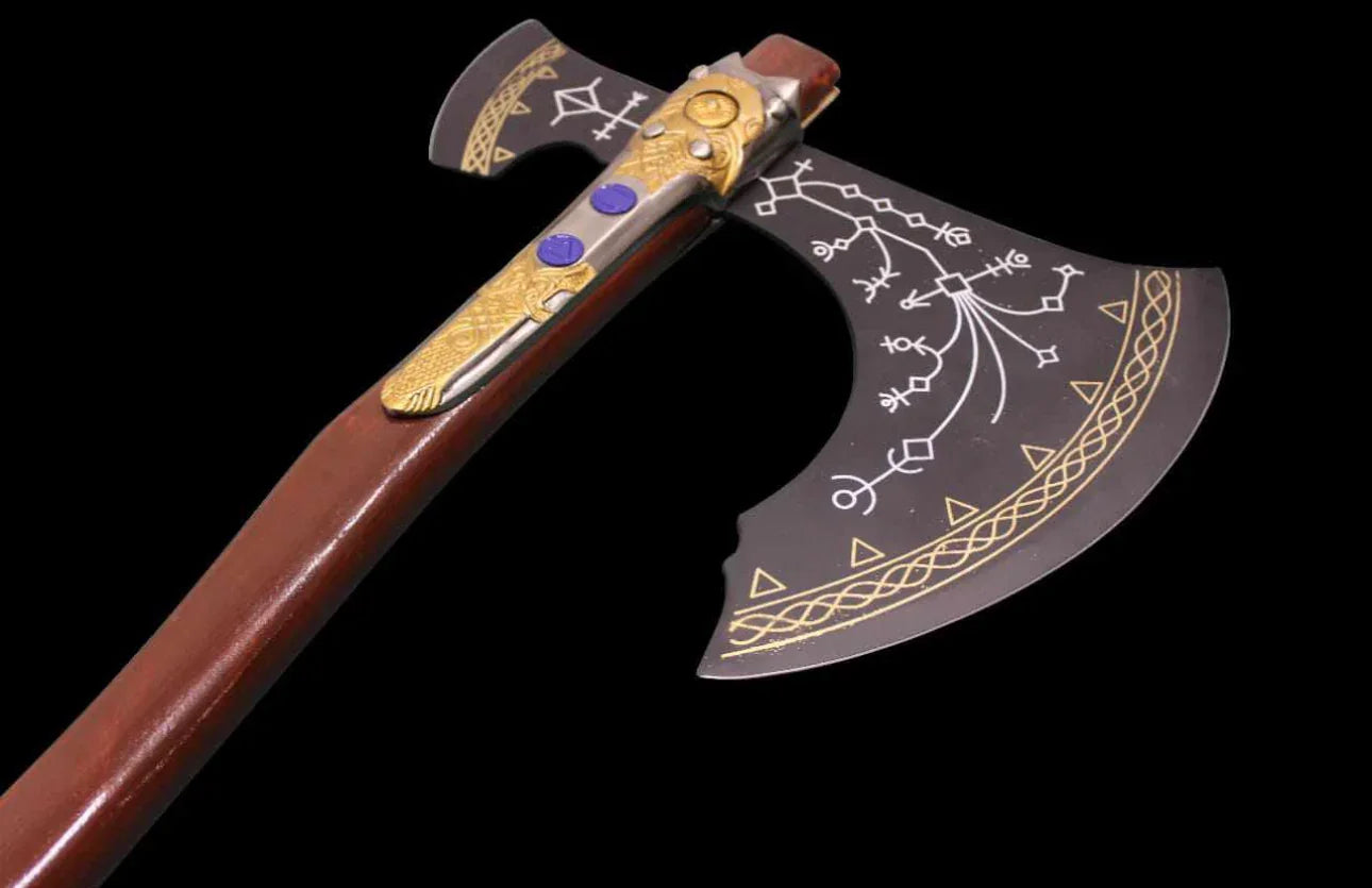 Handmade Leviathan Axe with Wooden Handle