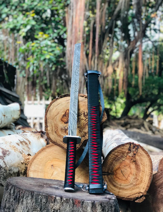 Damascus Steel Katana with Scabbard