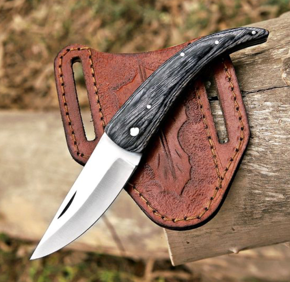 Handmade D2 Steel Folding Pocket Knife – Micarta Handle