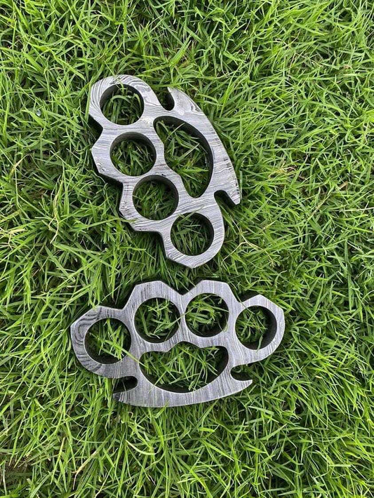 Pair of Handmade Damascus Steel Knuckles