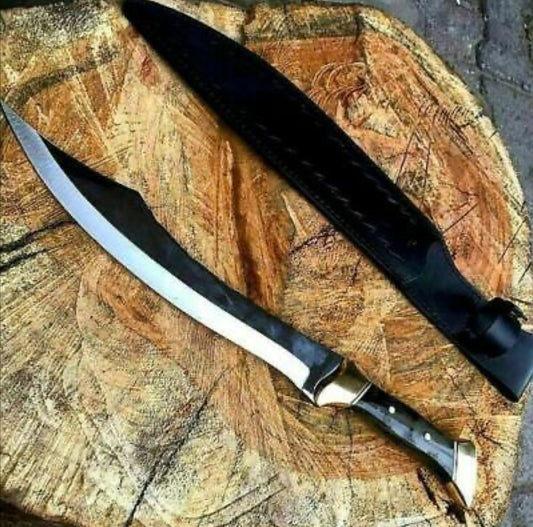 Handmade Bowie/Kukri Knife – Durable Steel Blade with Ergonomic Handle