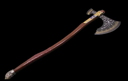 Handmade Leviathan Axe with Wooden Handle