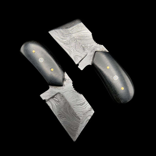 Handmade Damascus Steel Mini Cleaver Knife Set – 2 Pieces