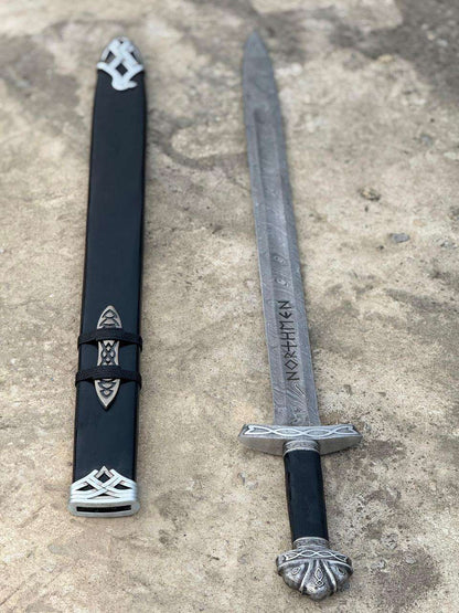Hand-Forged Damascus Steel Viking Sword "Northmen"
