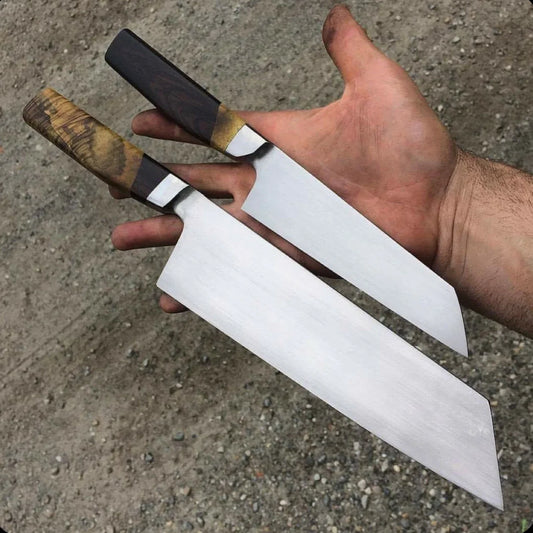 Set of 2 Handmade Chef Knives – Cleaver Style