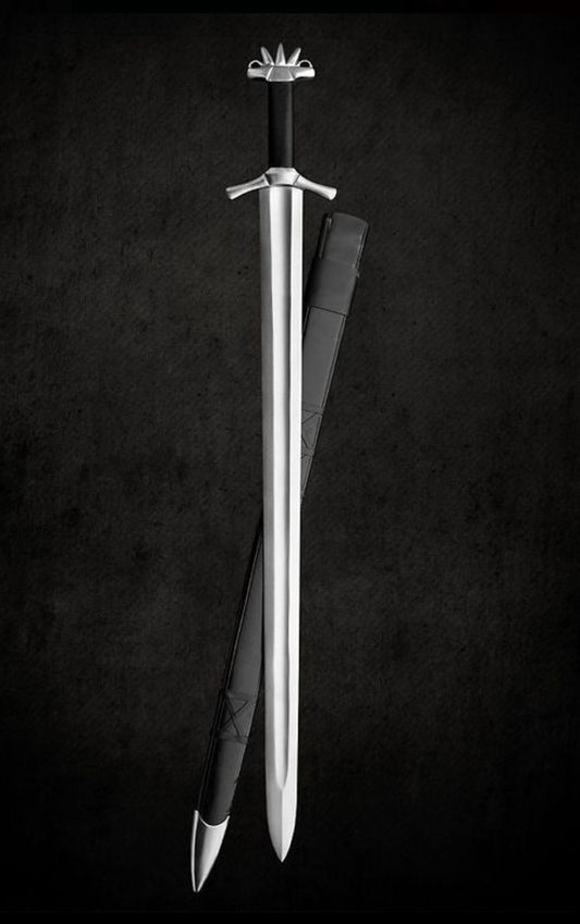 Handmade 27” Highly Polished Steel Sword with Scabbard