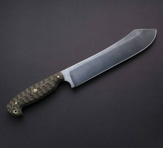Handmade Bowie/Kukri Knife – Durable Steel Blade with Ergonomic Handle