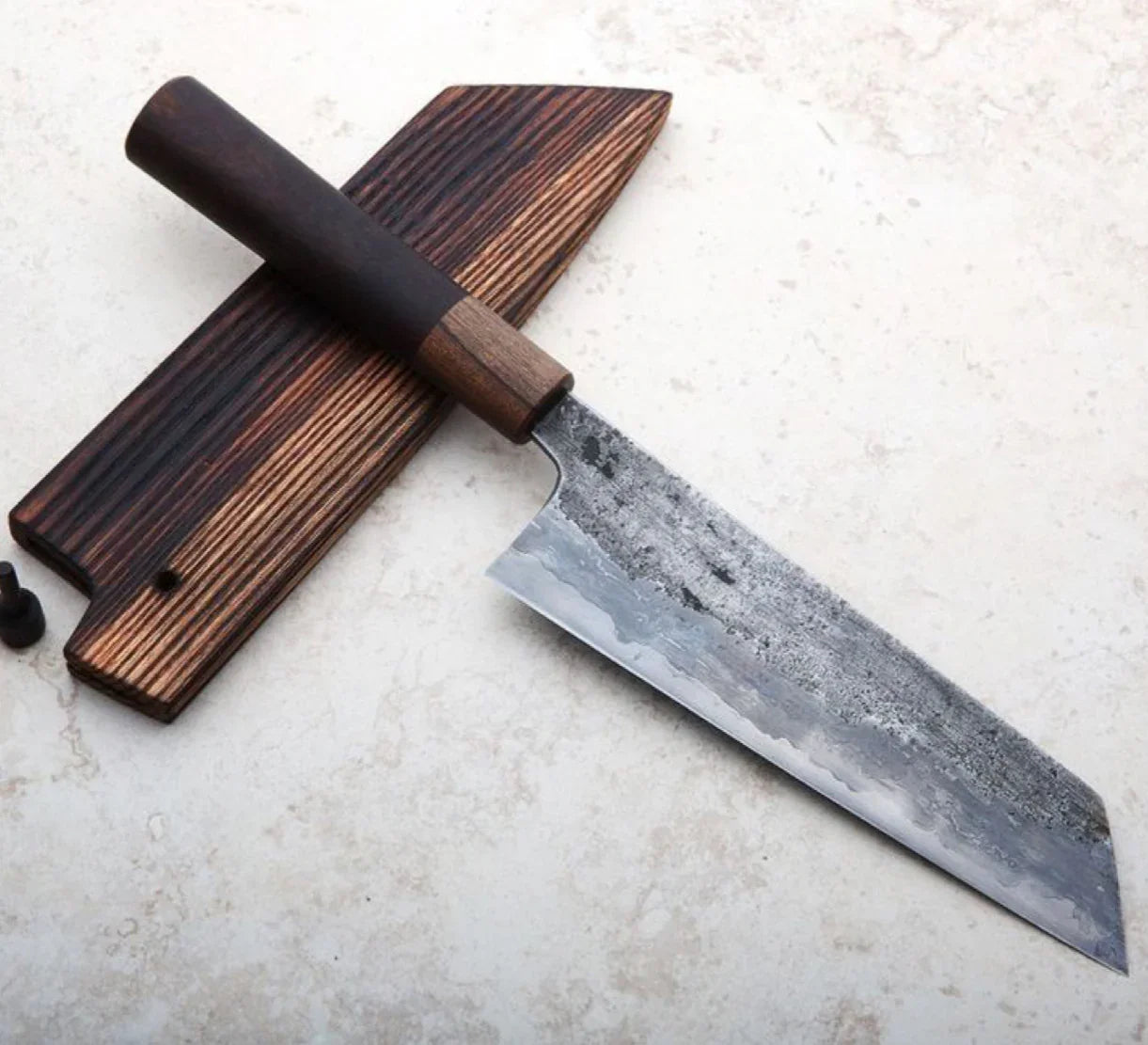 Chef Knife with Wooden Cover – Durable Kitchen Blade