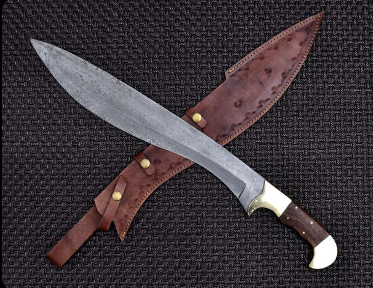Handmade Damascus Steel Kukri Knife