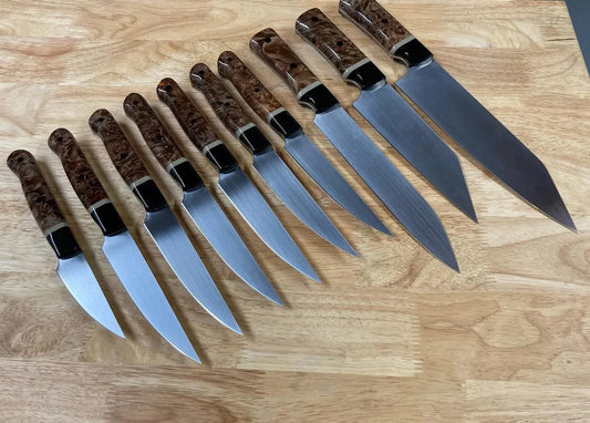 10-Piece Handmade Damascus Steel Kitchen Knives Set – Professional Chef Collection