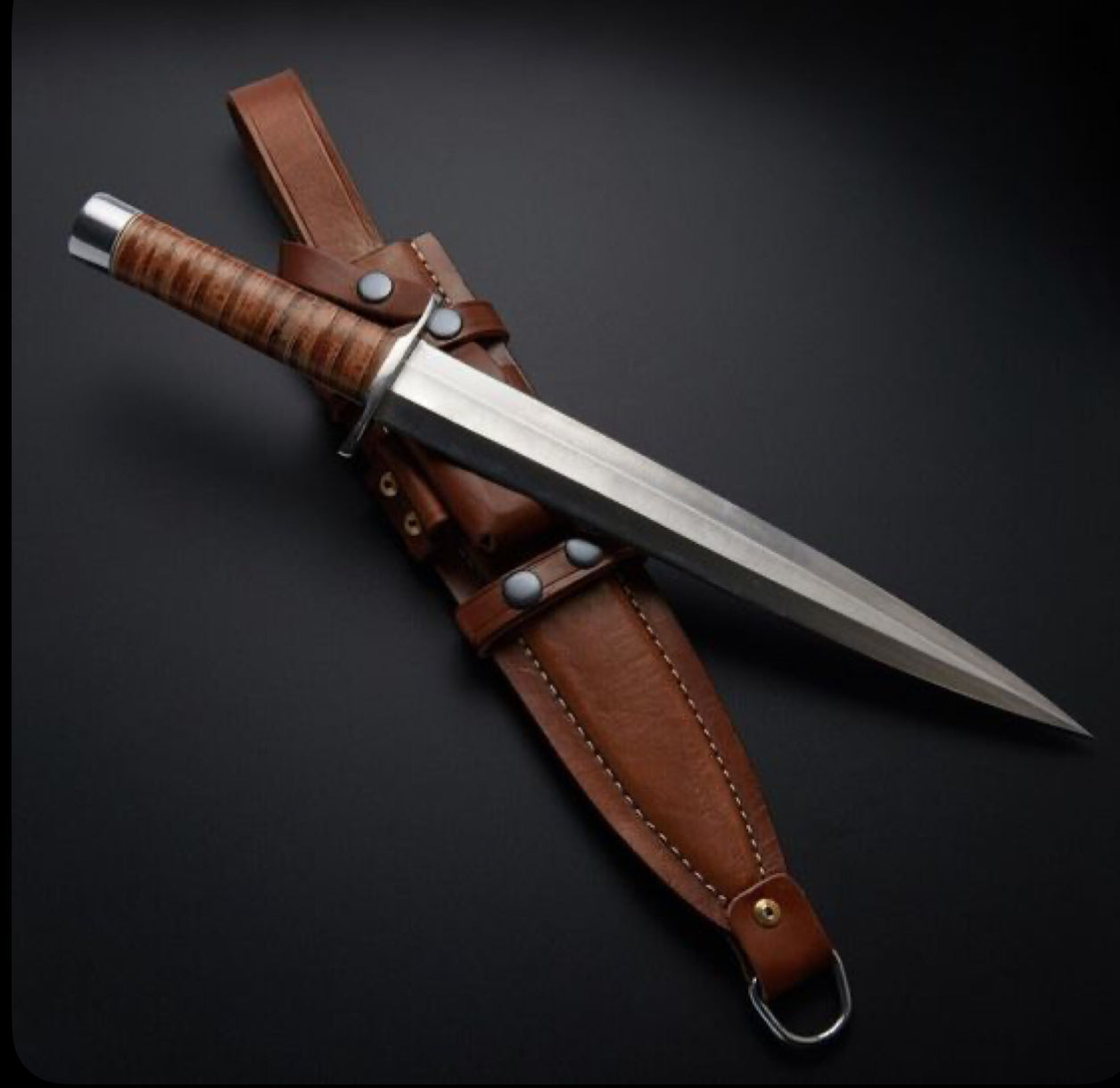 15” Handmade Dagger Knife – Durable Steel Blade with Ergonomic Handle