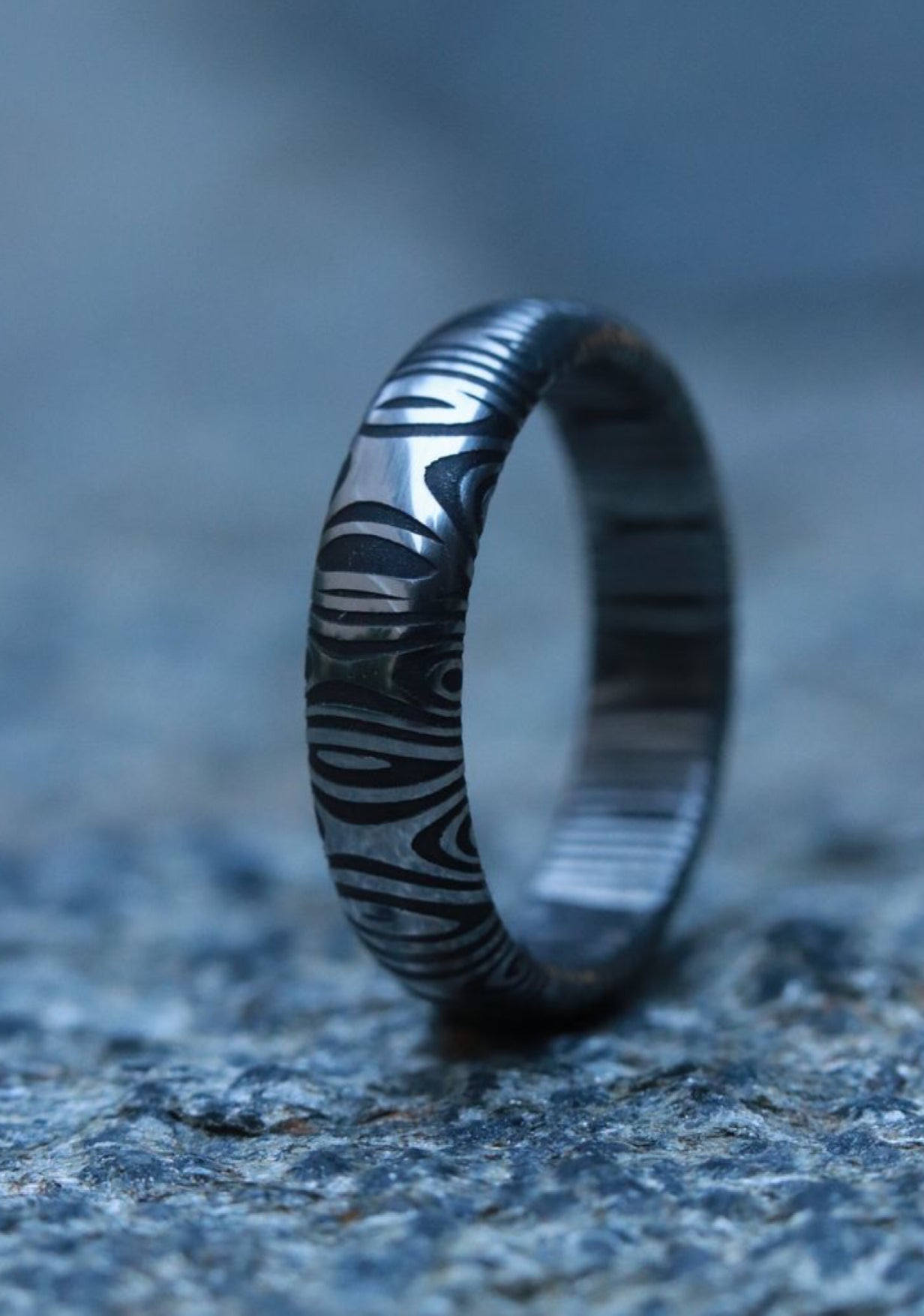 Handmade Damascus Steel Ring