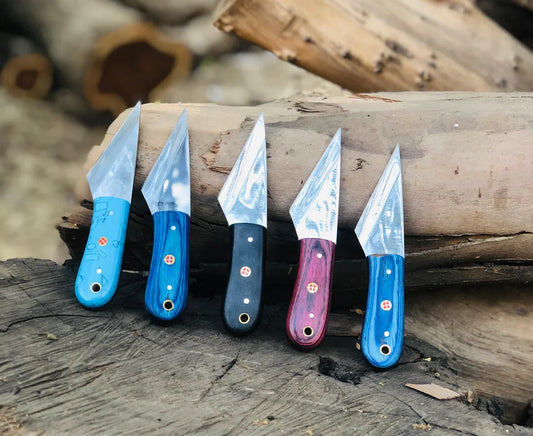 Set of 5 Handmade Throwing Knives with 12 Chromium Steel Blades & Resin Handles