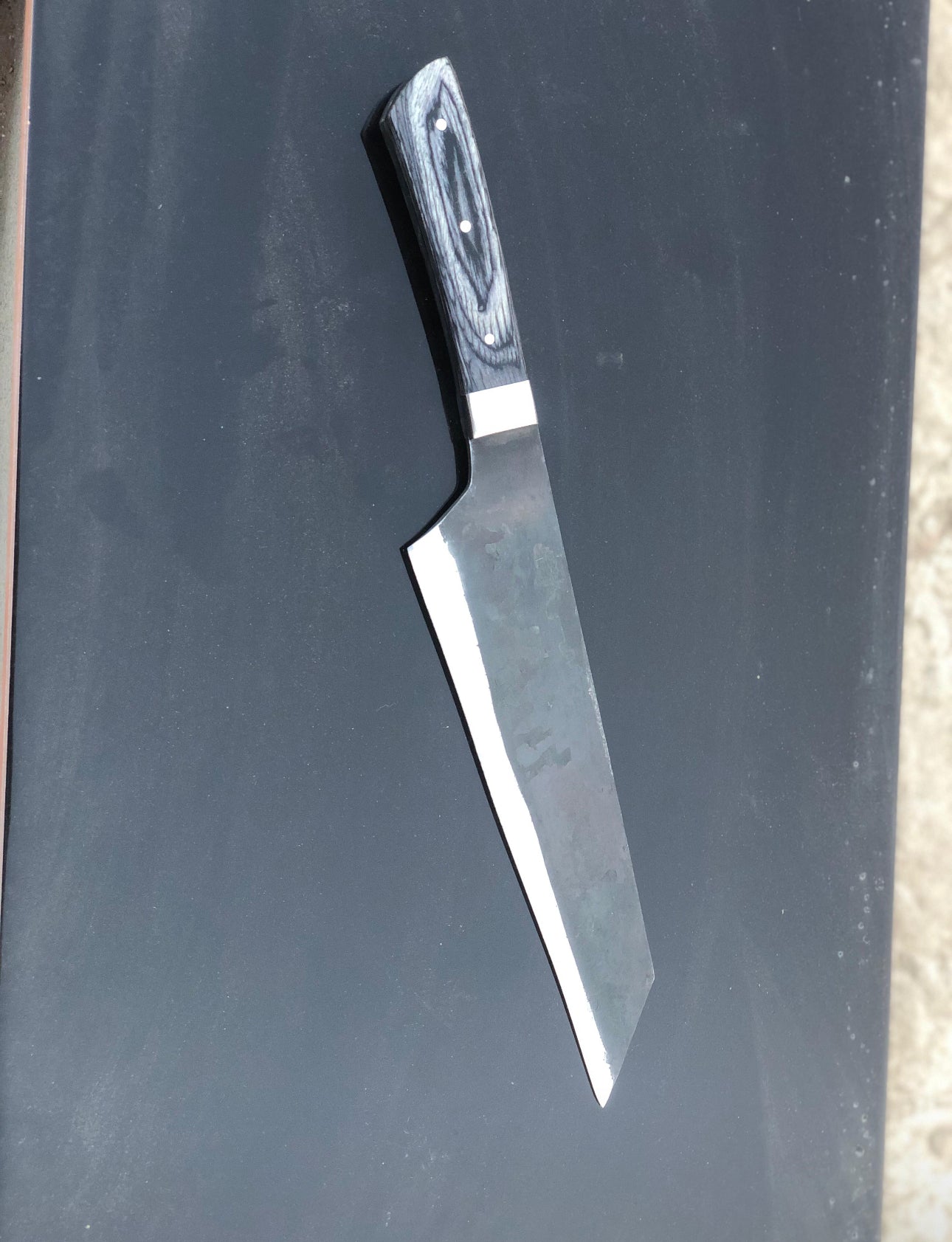 Hand-Forged 6-Piece Chef Knife Set - Full Tang Carbon Steel Blade with Black Wood Handles