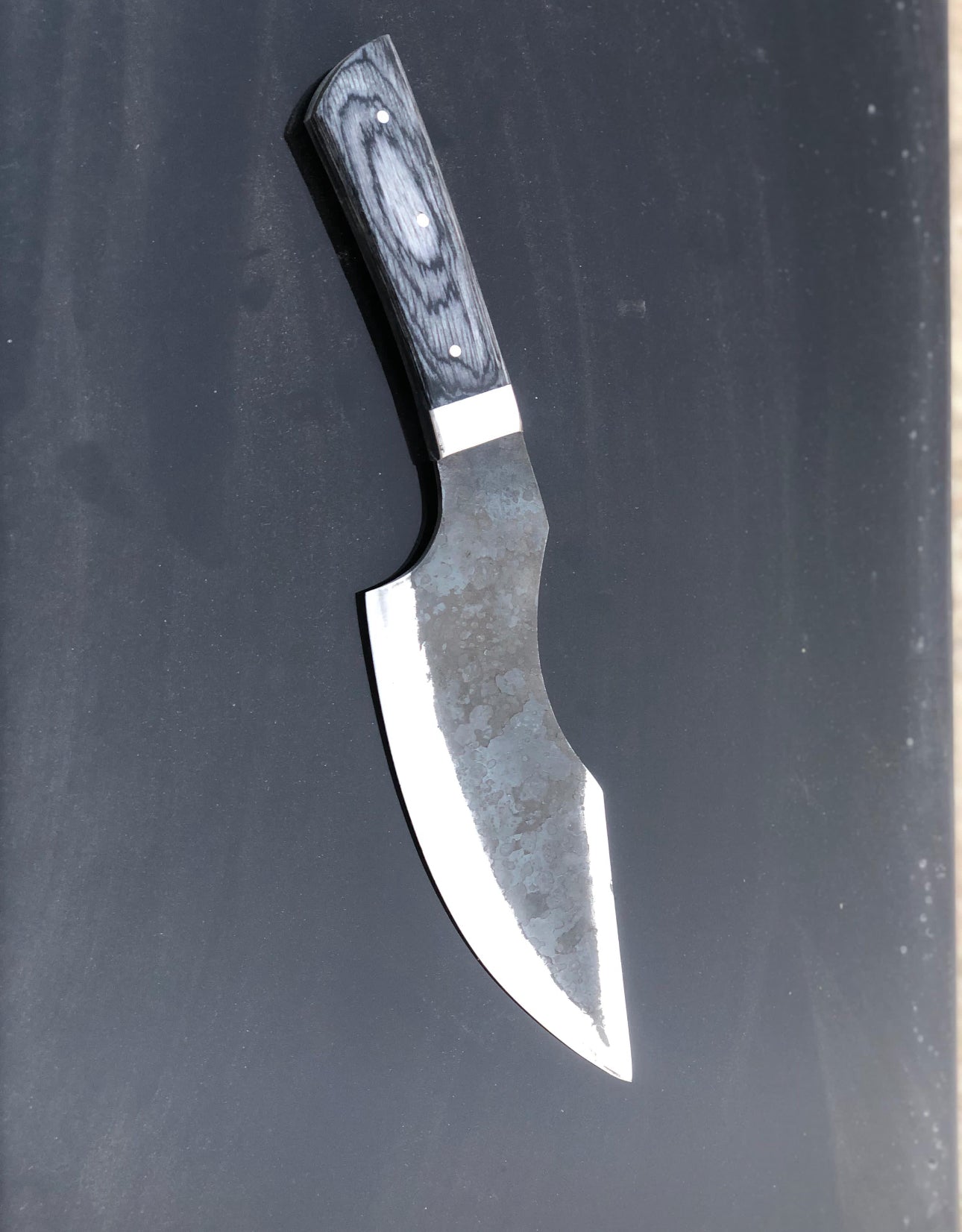 Hand-Forged 6-Piece Chef Knife Set - Full Tang Carbon Steel Blade with Black Wood Handles