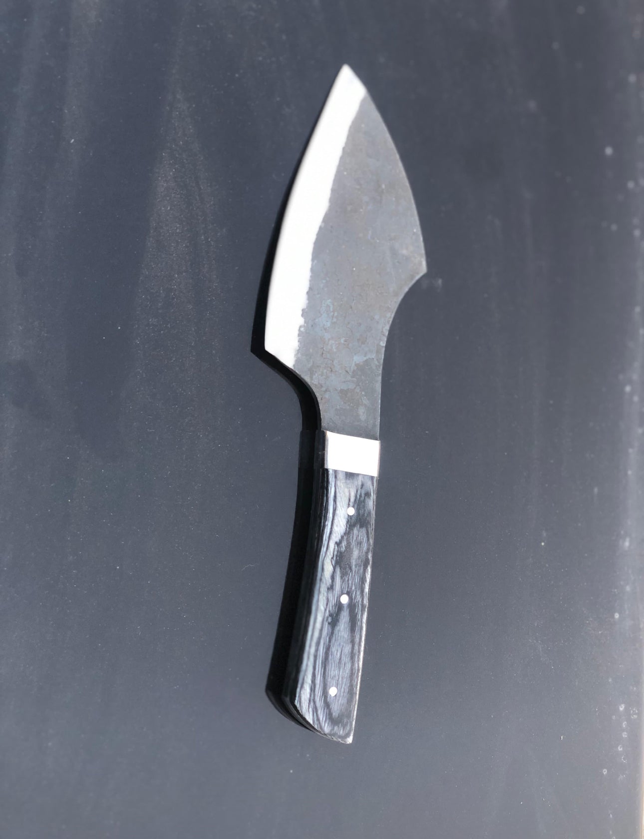 Hand-Forged 6-Piece Chef Knife Set - Full Tang Carbon Steel Blade with Black Wood Handles