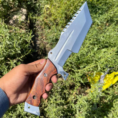 Collector's Edition Heavy-Duty Fixed Blade Display Knife - Full Tang Wood Handle